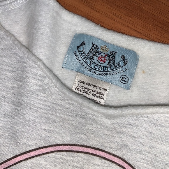 Original Juicy Couture Short Sleeve Sweatshirt Top - Picture 3 of 4